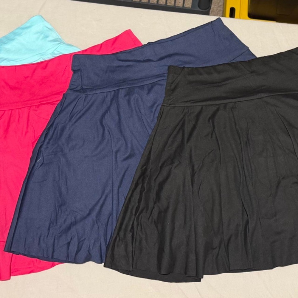 4 Pack Women Tennis Skorts XL Black Navy Pink Blue Athletic Skirts with Pockets